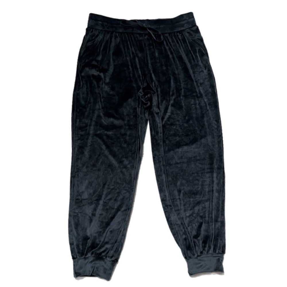 Victoria’s Secret Supersoft Cozy Velour Track Joggers pants Black Xlarge